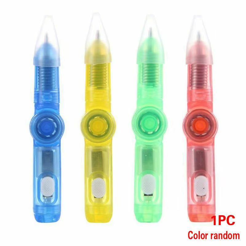 LED Pen Ball Pen Fidget Spinner Hand Glow in Dark Light EDC Stress Relief Toys Kids Toy Gift School Fidget Spinner